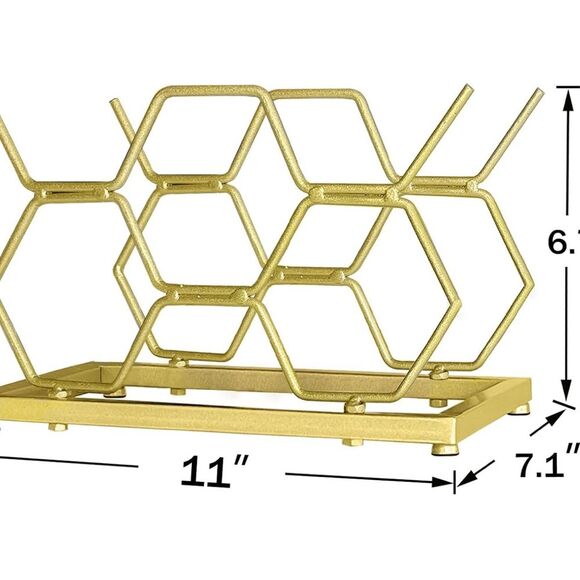 Countertop Wine Rack for 5 Bottles, Stylish and Functional - Picture 2 of 4